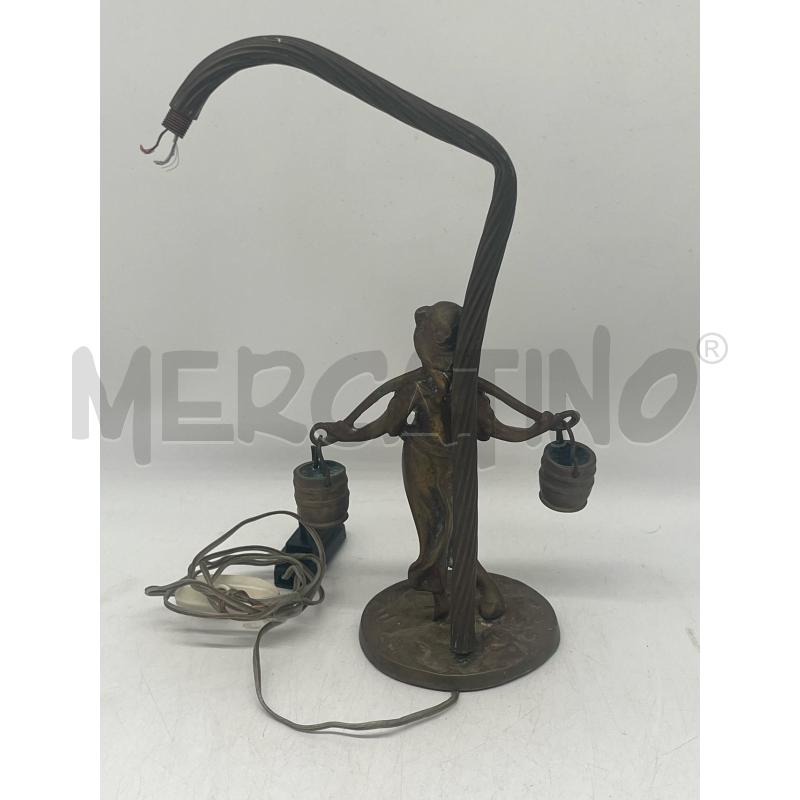 LAMPADA SCULTURA ACQUAIOLA LIBERTY BRONZO | Mercatino dell'Usato Roma montemario 2