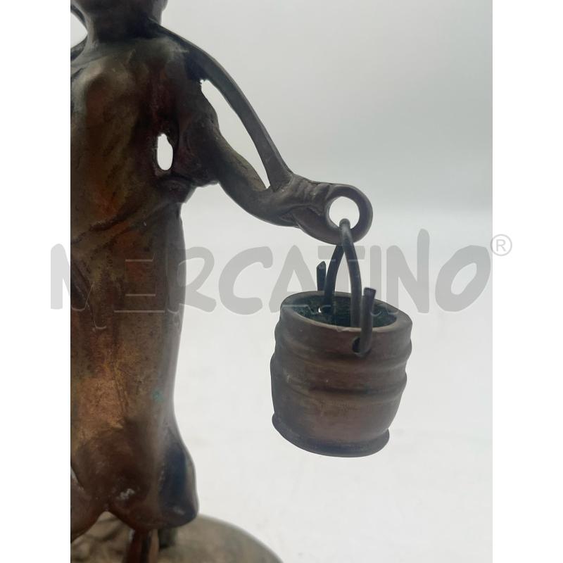 LAMPADA SCULTURA ACQUAIOLA LIBERTY BRONZO | Mercatino dell'Usato Roma montemario 4