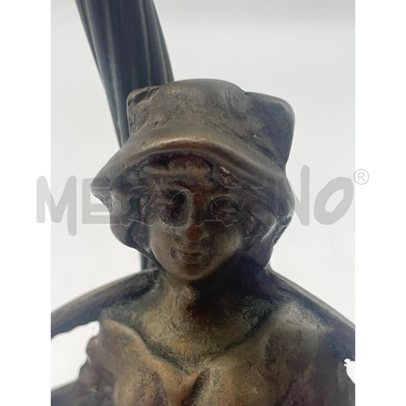 LAMPADA SCULTURA ACQUAIOLA LIBERTY BRONZO | Mercatino dell'Usato Roma montemario 5