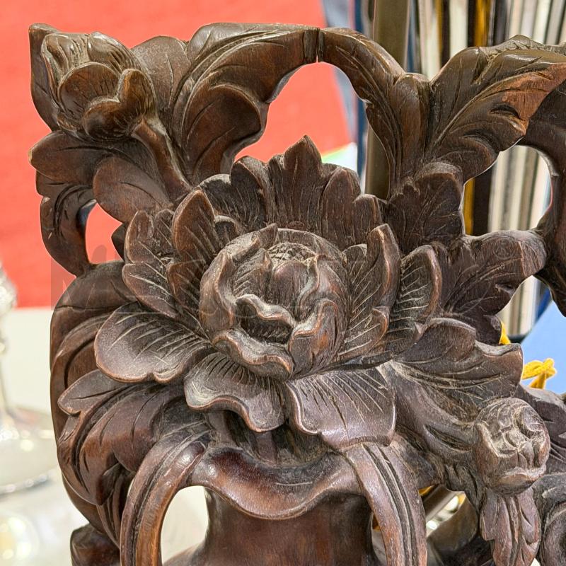 LAMPADE COPPIA CINA LEGNO ALTORILIEVO | Mercatino dell'Usato Roma montemario 4