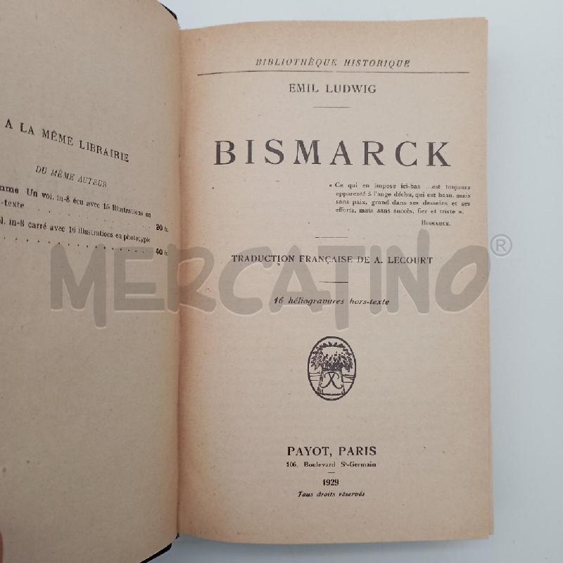 LIBRO BISMARCK RILEGATO 1929 | Mercatino dell'Usato Roma montemario 2