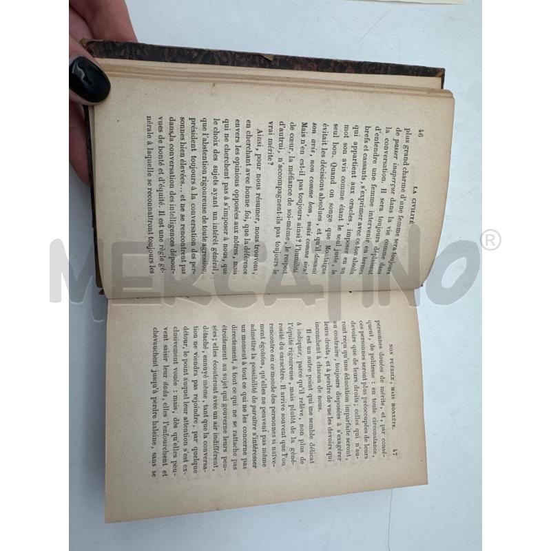 LIBRO LA CIVILITÈ NON PUÈRILE, MAIS HONNÈTE 1873 | Mercatino dell'Usato Roma montemario 2