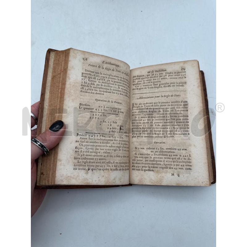 LIBRO L'ARITHMETIQUE ES SA PERFECTION M. DC. XCI. | Mercatino dell'Usato Roma montemario 2