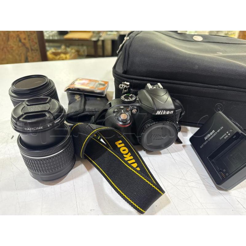 MACCHINA FOT NIKON D3300+OBBIETTIVI+BORSA | Mercatino dell'Usato Roma montemario 1