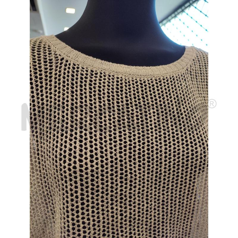 MAGLIA DONNA BEIGE LUREX FALCONERI RETE | Mercatino dell'Usato Roma montemario 2