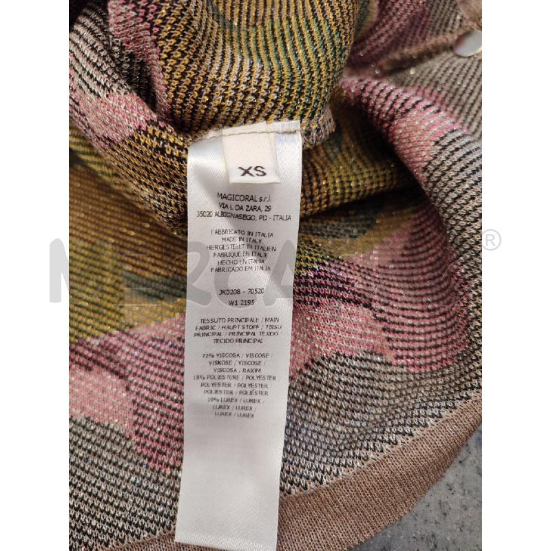 MAGLIA DONNA BEIGE MALIPARMI LUREX VERDE | Mercatino dell'Usato Roma montemario 2