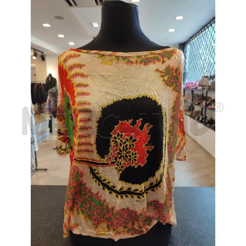 MAGLIA DONNA BEIGE ROBERTO CAVALLI FANTASIA | Mercatino dell'Usato Roma montemario 1
