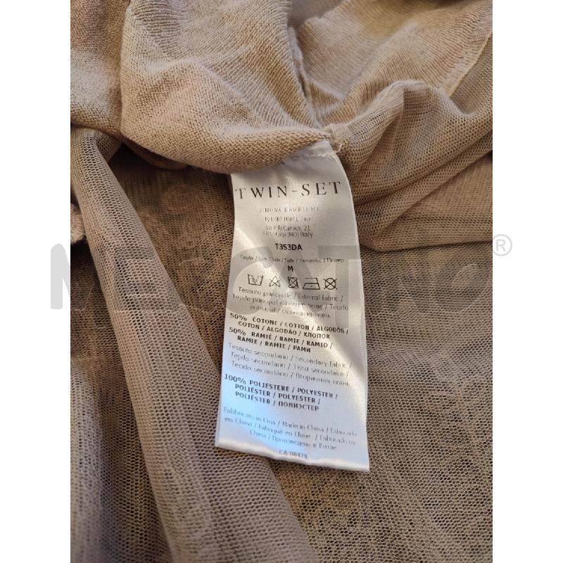 MAGLIA DONNA BEIGE TWINSET PIZZO LATO | Mercatino dell'Usato Roma montemario 4