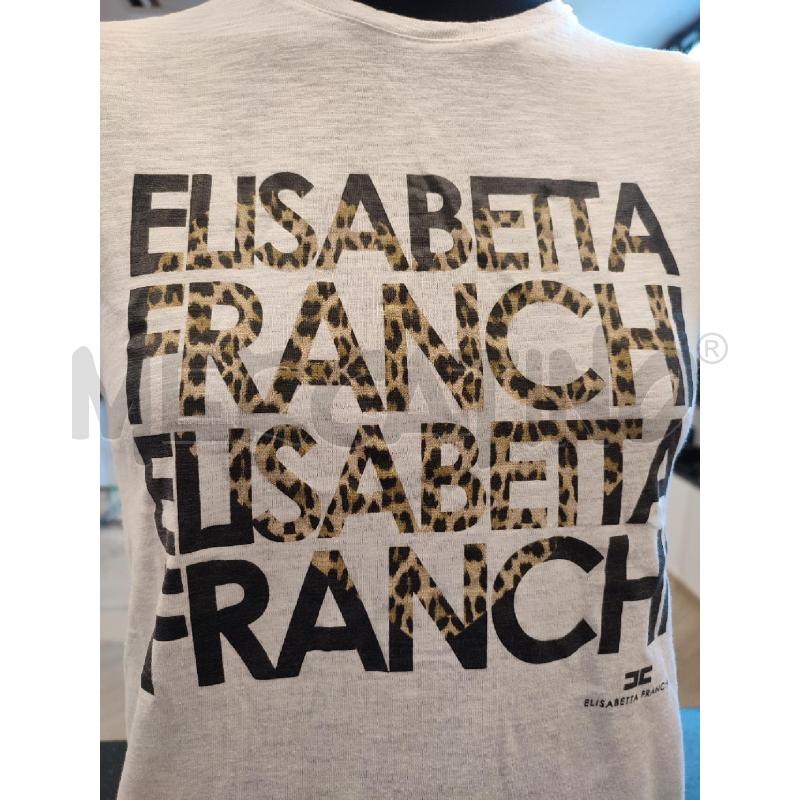 MAGLIA DONNA BIANCA ELISABETTA FRANCHI SCRITTA MACULATA | Mercatino dell'Usato Roma montemario 2