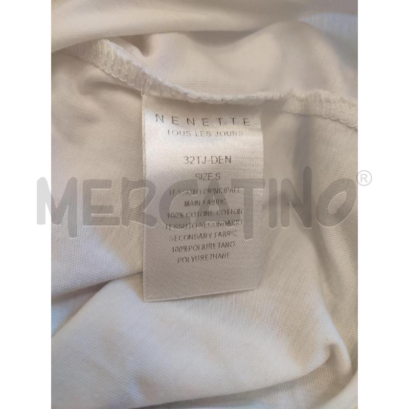MAGLIA DONNA BIANCA NENETTE SCRITTA NERA | Mercatino dell'Usato Roma montemario 2
