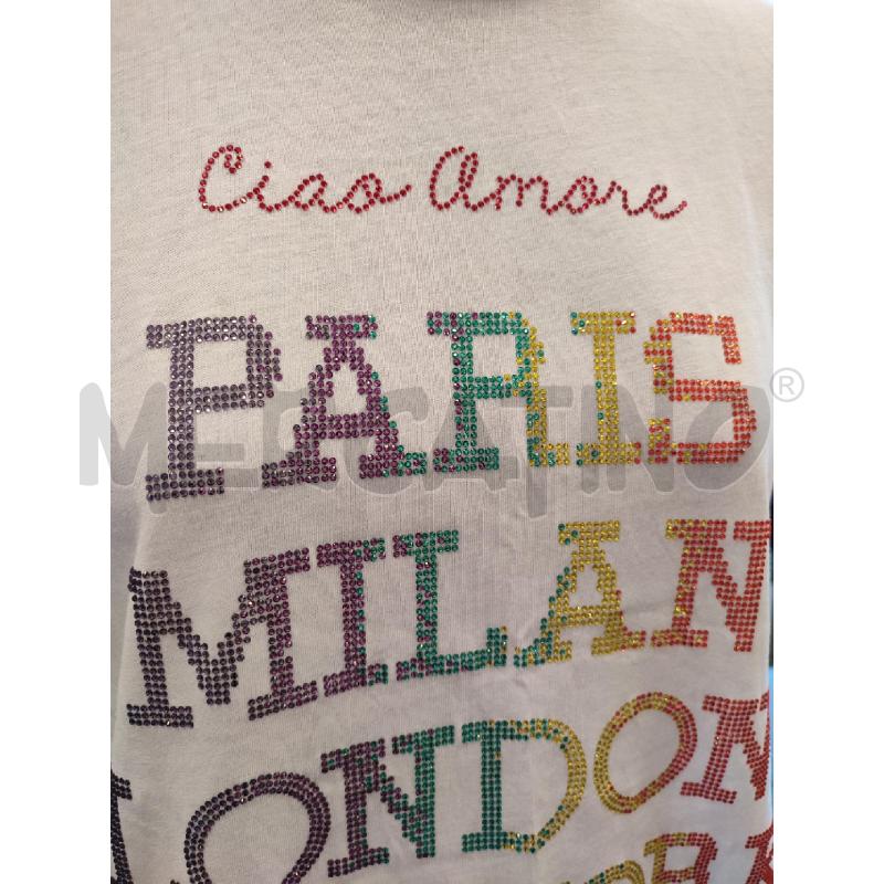 MAGLIA DONNA BIANCA STRASS GIADA BENINCASA | Mercatino dell'Usato Roma montemario 2