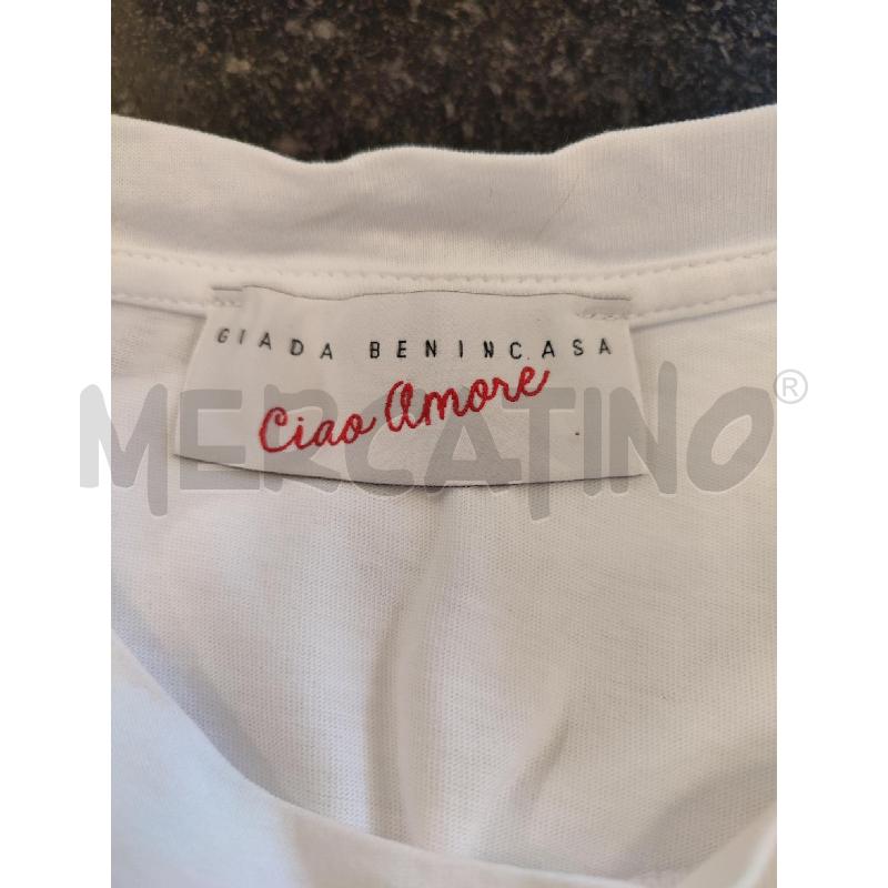 MAGLIA DONNA BIANCA STRASS GIADA BENINCASA | Mercatino dell'Usato Roma montemario 3