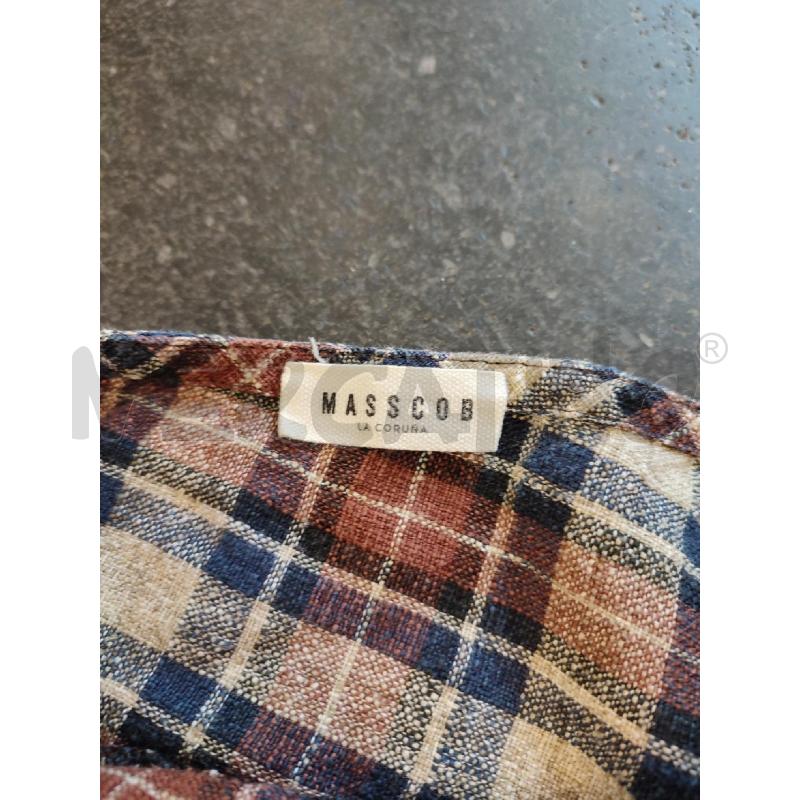 MAGLIA DONNA BLU QUADRI MARRONI MASCOOB | Mercatino dell'Usato Roma montemario 2