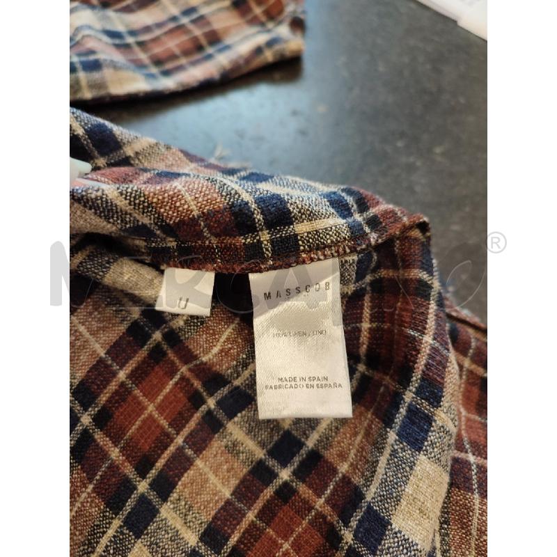 MAGLIA DONNA BLU QUADRI MARRONI MASCOOB | Mercatino dell'Usato Roma montemario 3