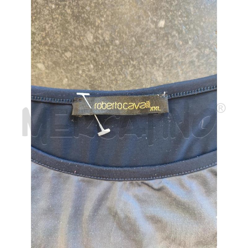 MAGLIA DONNA GRIGIA BLU ROBERTO CAVALLI BRILLANTINI | Mercatino dell'Usato Roma montemario 2