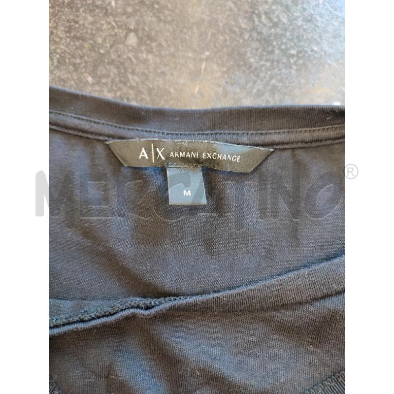 MAGLIA DONNA NERA ARMANI EXCHANGE BORCHIETTE DORATE | Mercatino dell'Usato Roma montemario 2