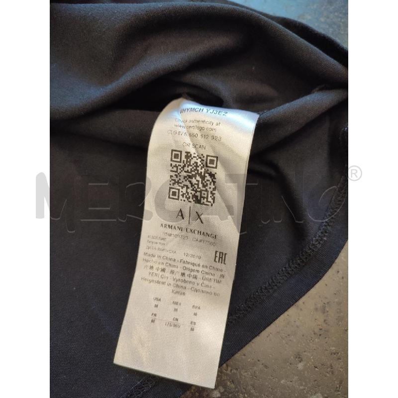 MAGLIA DONNA NERA ARMANI EXCHANGE BORCHIETTE DORATE | Mercatino dell'Usato Roma montemario 3