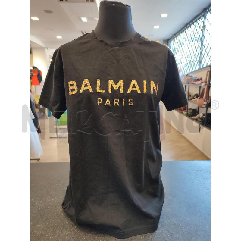 MAGLIA DONNA NERA BALMAIN PAILLETTES DORATE | Mercatino dell'Usato Roma montemario 1