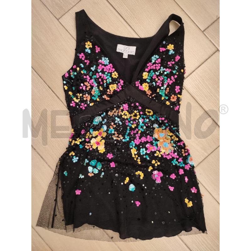 MAGLIA DONNA NERA GAI MATTIOLO STRASS | Mercatino dell'Usato Roma montemario 1