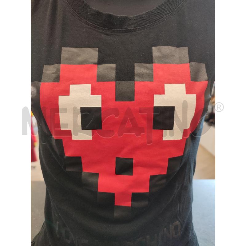MAGLIA DONNA NERO MOSCHINO CUORE PIXEL | Mercatino dell'Usato Roma montemario 2