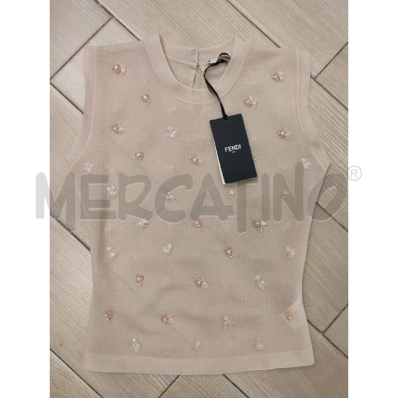 MAGLIA DONNA ROSA FENDI PIETRINE  | Mercatino dell'Usato Roma montemario 1