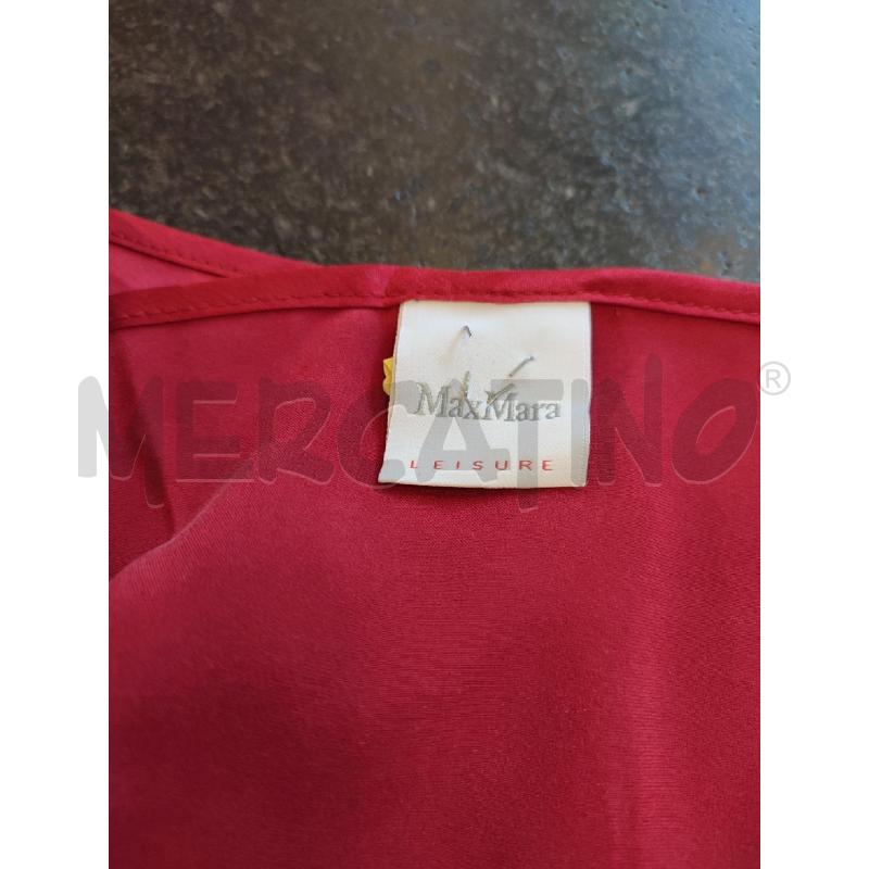 MAGLIA DONNA ROSSA MAX MARA SETA | Mercatino dell'Usato Roma montemario 2