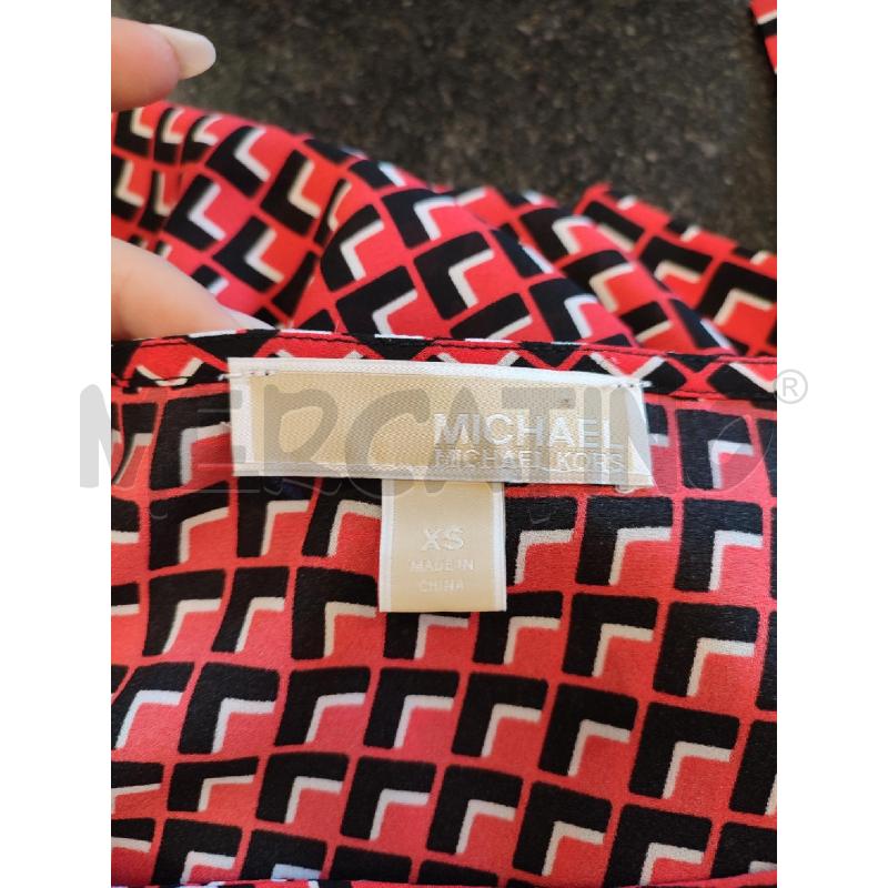MAGLIA DONNA ROSSA MICHAEL KORS DISEGNI NERI  | Mercatino dell'Usato Roma montemario 2