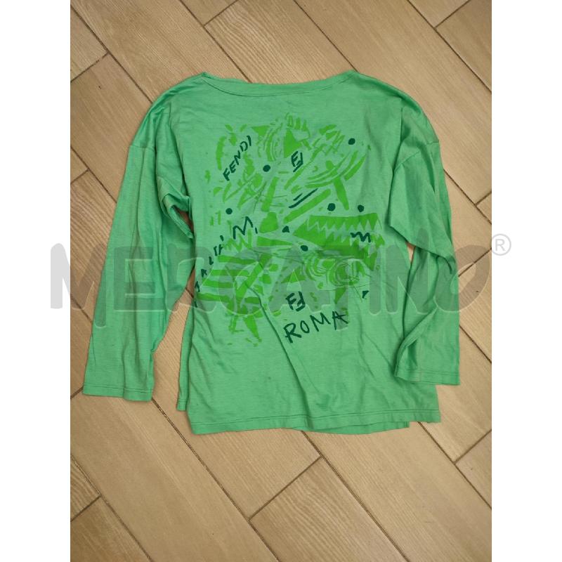 MAGLIA DONNA VERDE FENDI SCRITTE | Mercatino dell'Usato Roma montemario 1