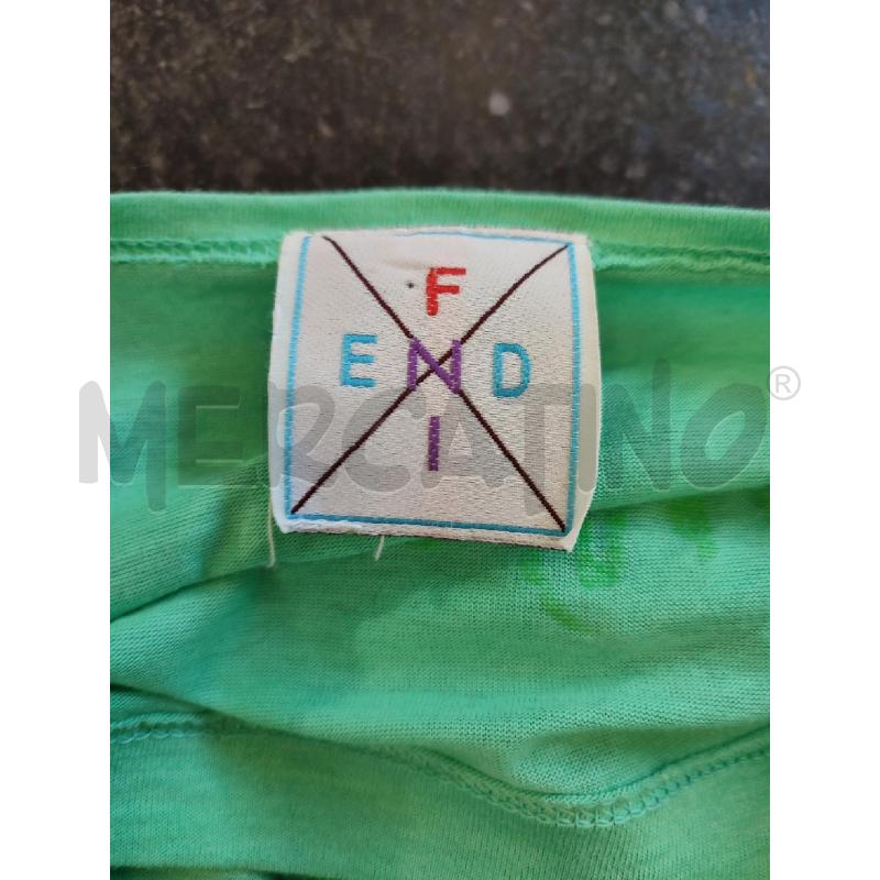 MAGLIA DONNA VERDE FENDI SCRITTE | Mercatino dell'Usato Roma montemario 2