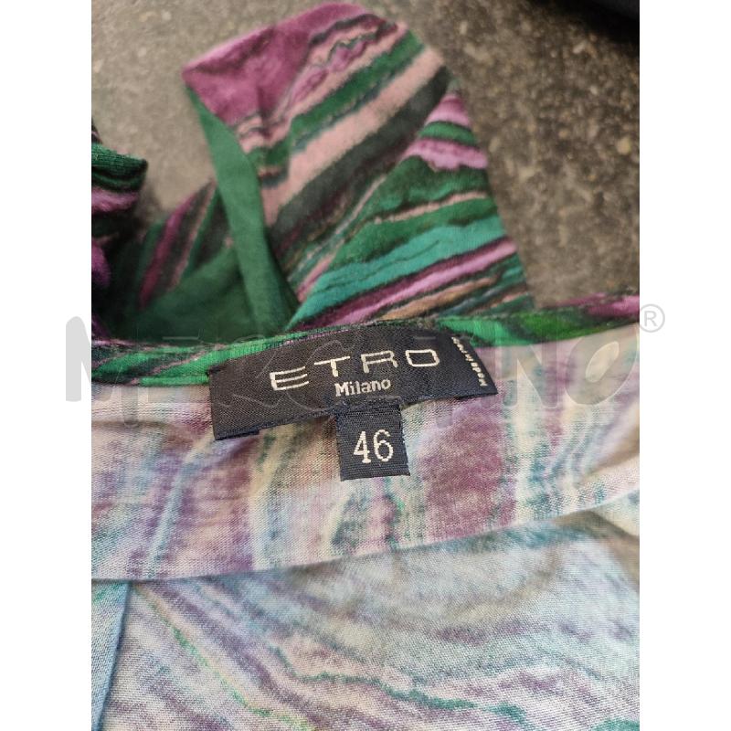 MAGLIA DONNA VERDE VIOLA ETRO LACCI LUNGHI | Mercatino dell'Usato Roma montemario 2