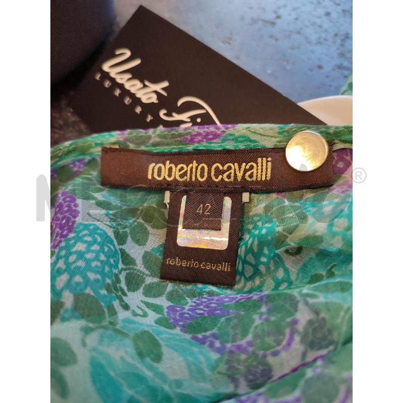 MAGLIA DONNA VERDE VIOLA ROBERTO CAVALLI | Mercatino dell'Usato Roma montemario 3