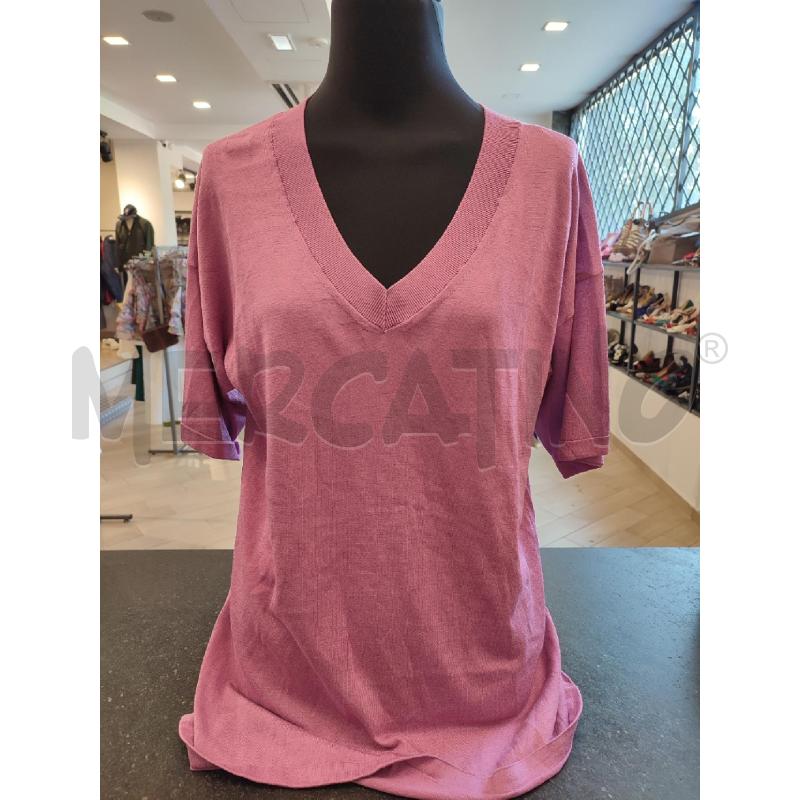 MAGLIA DONNA VIOLA FALCONERI MISTO SETA | Mercatino dell'Usato Roma montemario 1