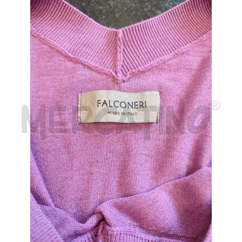 MAGLIA DONNA VIOLA FALCONERI MISTO SETA | Mercatino dell'Usato Roma montemario 2