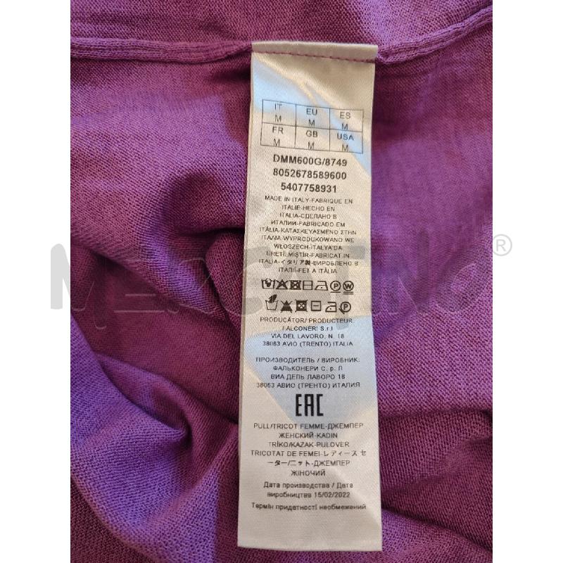 MAGLIA DONNA VIOLA FALCONERI MISTO SETA | Mercatino dell'Usato Roma montemario 3