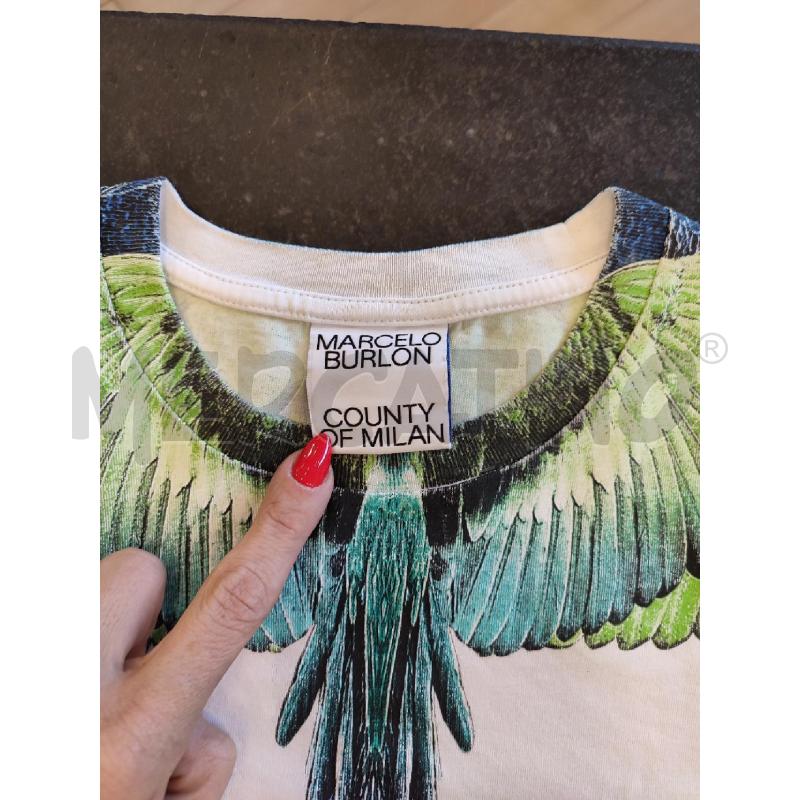 MAGLIA UOMO BIANCA MARCELO BURLON | Mercatino dell'Usato Roma montemario 3