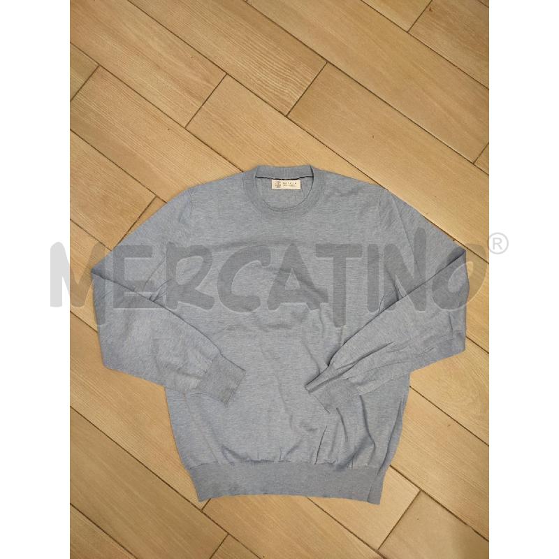 MAGLIONCINO CELESTE BRUNELLO CUCINELLI COTONE | Mercatino dell'Usato Roma montemario 1