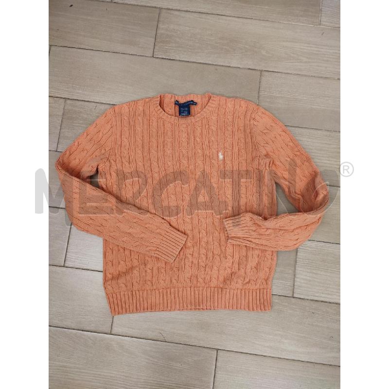 MAGLIONE DONNA SALMONE RALPH LAUREN BIANCO | Mercatino dell'Usato Roma montemario 1