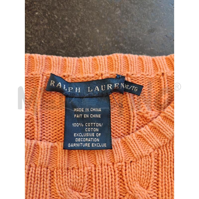 MAGLIONE DONNA SALMONE RALPH LAUREN BIANCO | Mercatino dell'Usato Roma montemario 2