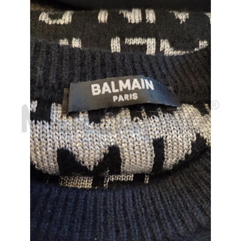 MAGLIONE RAGAZZA NERO BALMAIN SCRITTA BIANCA | Mercatino dell'Usato Roma montemario 3