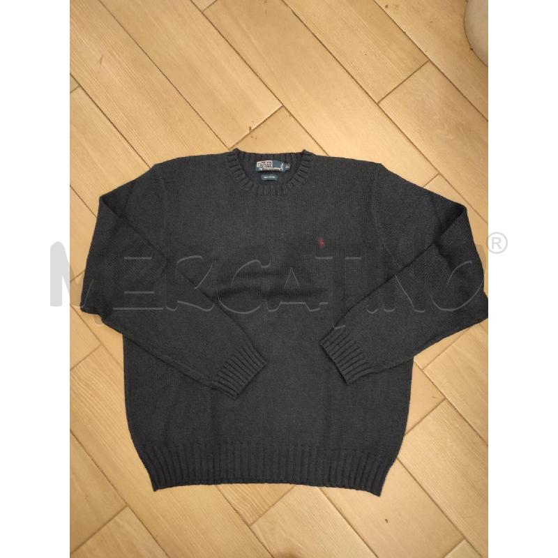 MAGLIONE UOMO COTONE RALPH LAUREN BLU BORDEAUX | Mercatino dell'Usato Roma montemario 1