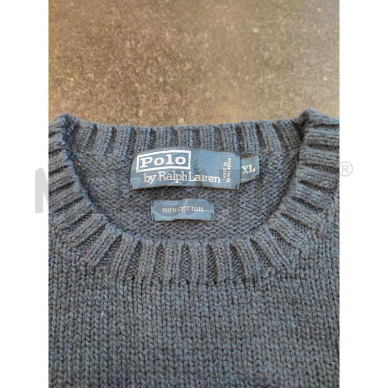 MAGLIONE UOMO COTONE RALPH LAUREN BLU BORDEAUX | Mercatino dell'Usato Roma montemario 2