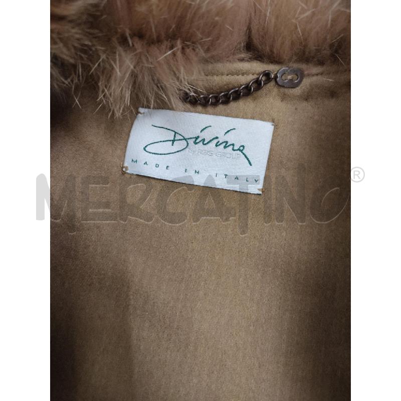 MANTELLA DONNA BEIGE BORDO VOLPE DIVINE | Mercatino dell'Usato Roma montemario 2