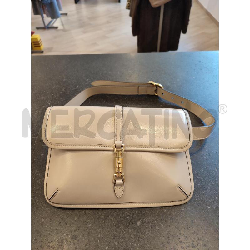 MARSUPIO POCHETTE BEIGE GUCCI JACKIE 1961 PELLE | Mercatino dell'Usato Roma montemario 1