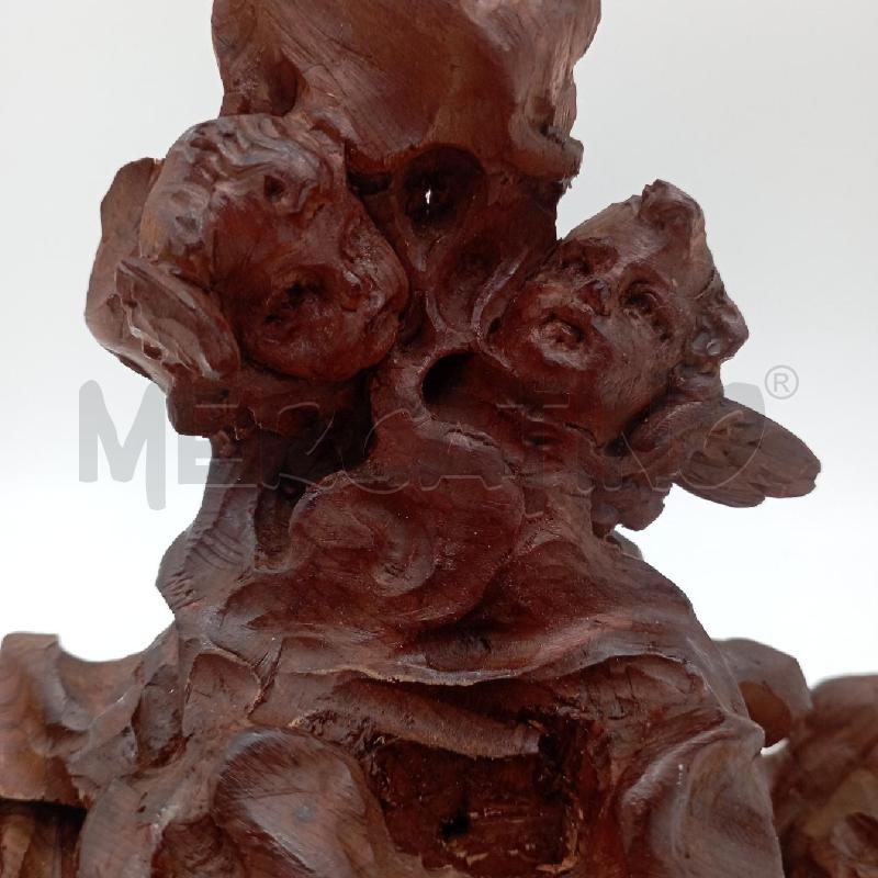 MENSOLA LEGNO VOLTI PUTTI | Mercatino dell'Usato Roma montemario 3