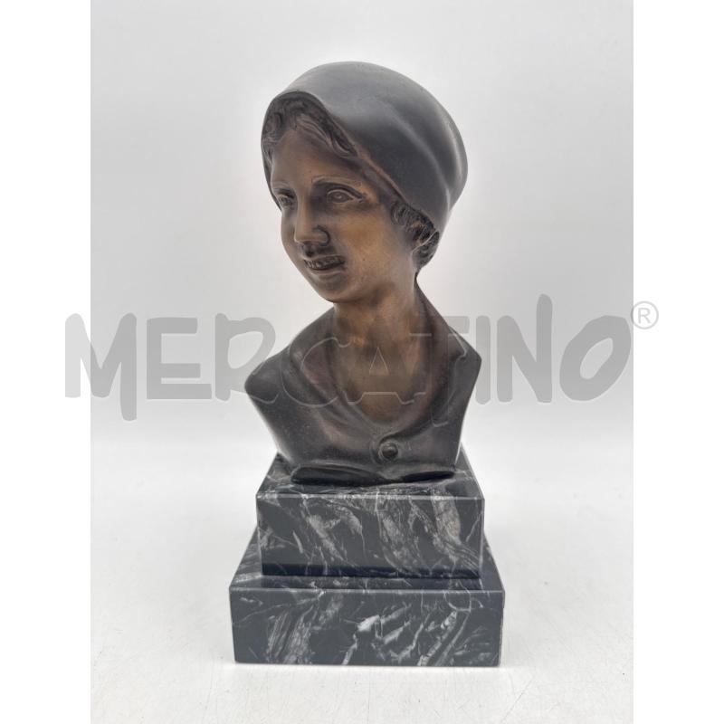 MEZZO BUSTO BRONZO DE MARTINO FANCIULLA | Mercatino dell'Usato Roma montemario 1