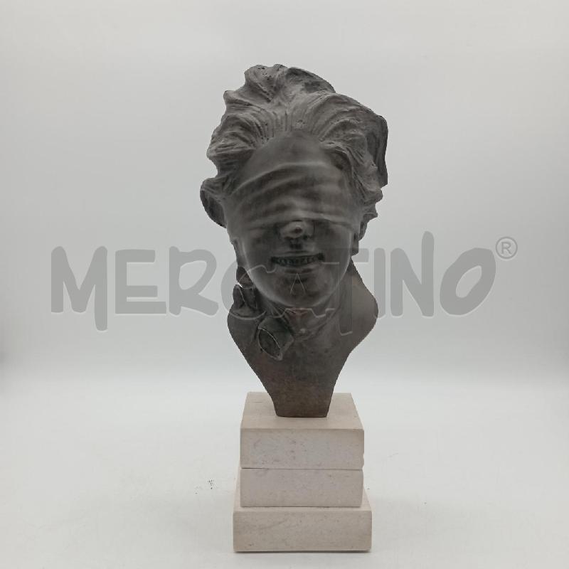 MEZZO BUSTO DEA BENDATA BRONZO B MARMO | Mercatino dell'Usato Roma montemario 1
