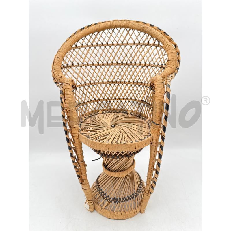 MINIATURA SEDIA LEG TRECCIE NERE | Mercatino dell'Usato Roma montemario 1