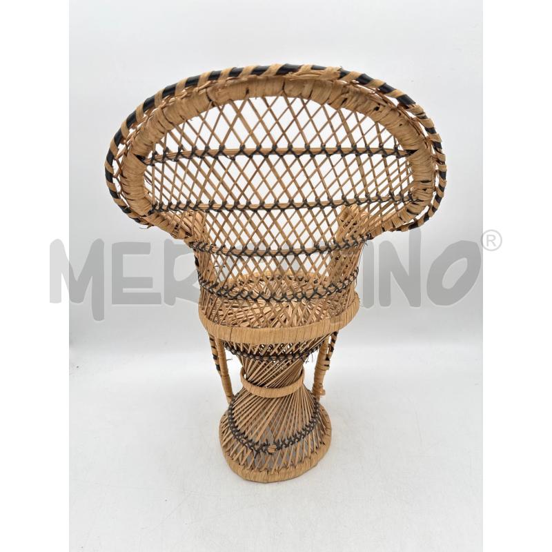 MINIATURA SEDIA LEG TRECCIE NERE | Mercatino dell'Usato Roma montemario 3
