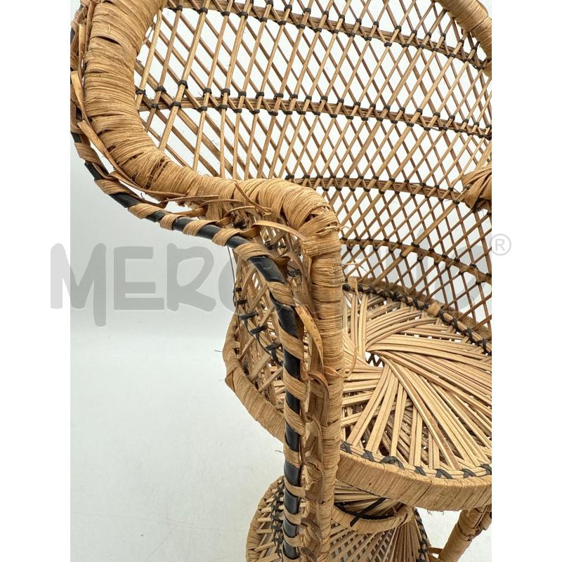 MINIATURA SEDIA LEG TRECCIE NERE | Mercatino dell'Usato Roma montemario 4