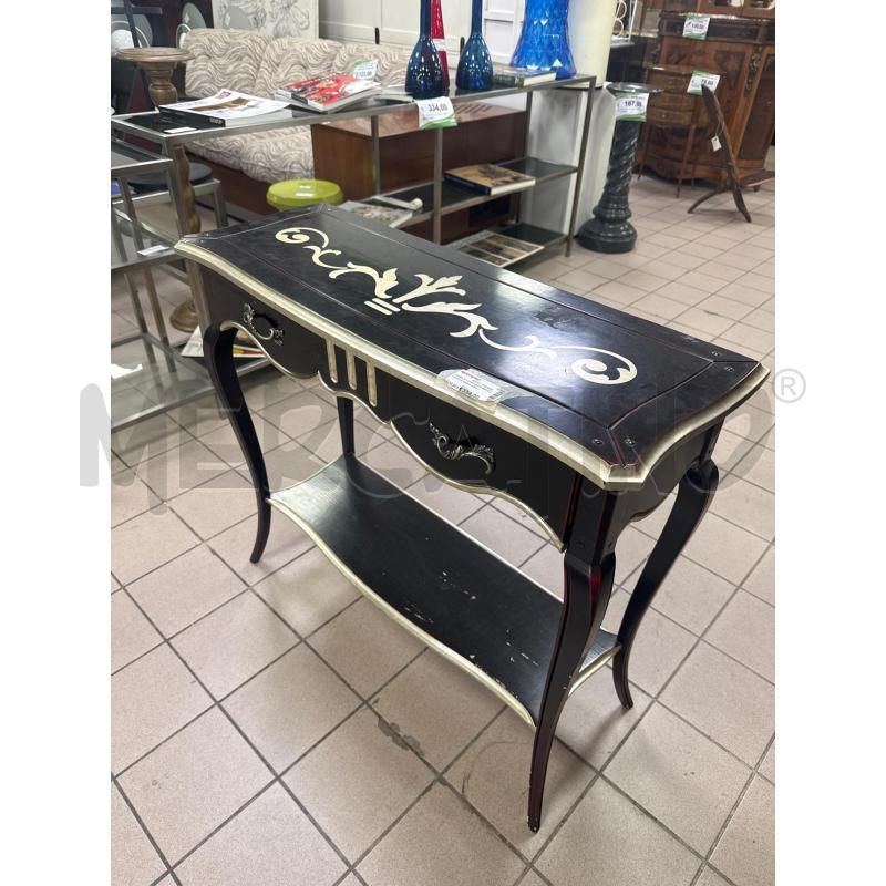 MOBILE CONSOLLE NEOCLASSICA NERA ARG+SPECCHIO | Mercatino dell'Usato Roma montemario 2